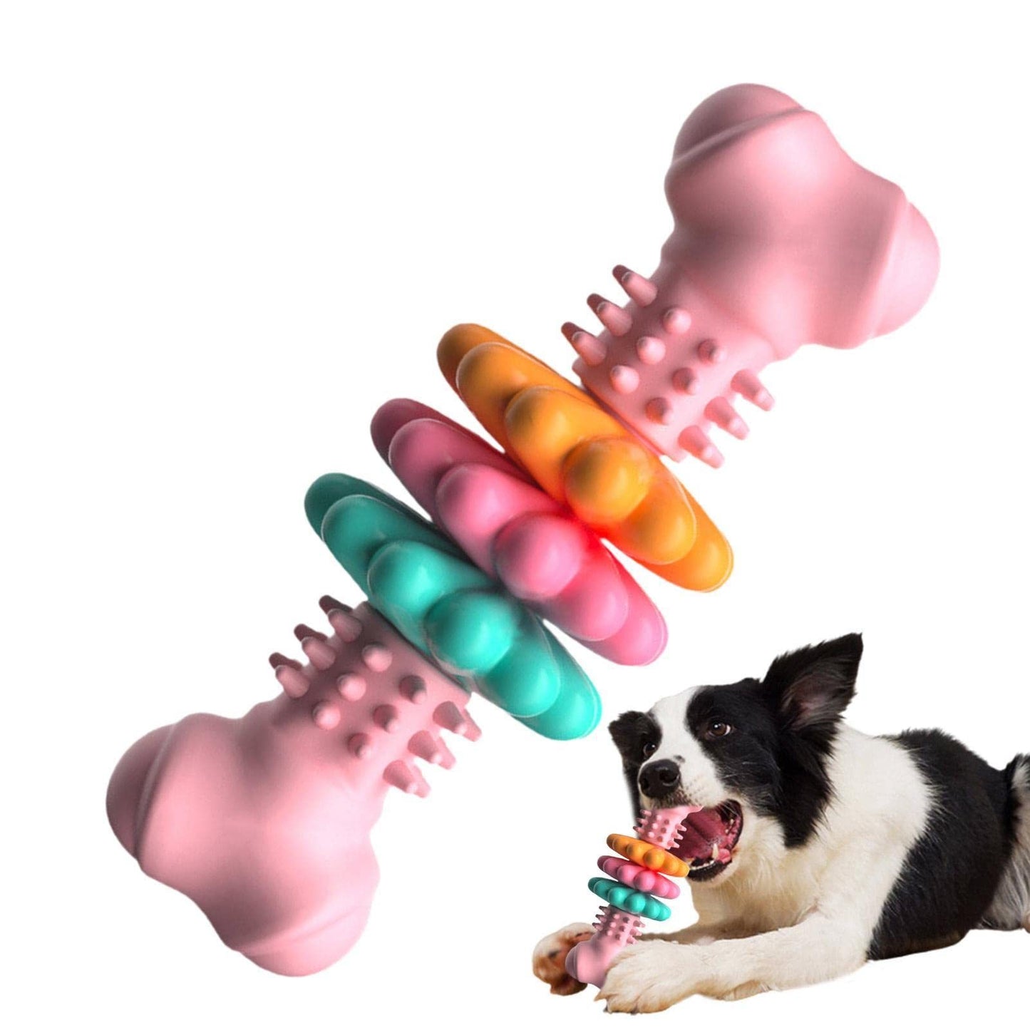 Durable TPR Dog Bone – Chew & Dental Cleaning Toy