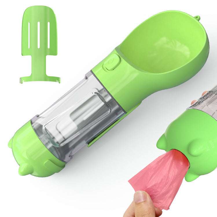 Portable 3-in-1 Dog Water Bottle – Feeder, Bowl & Bag Storage