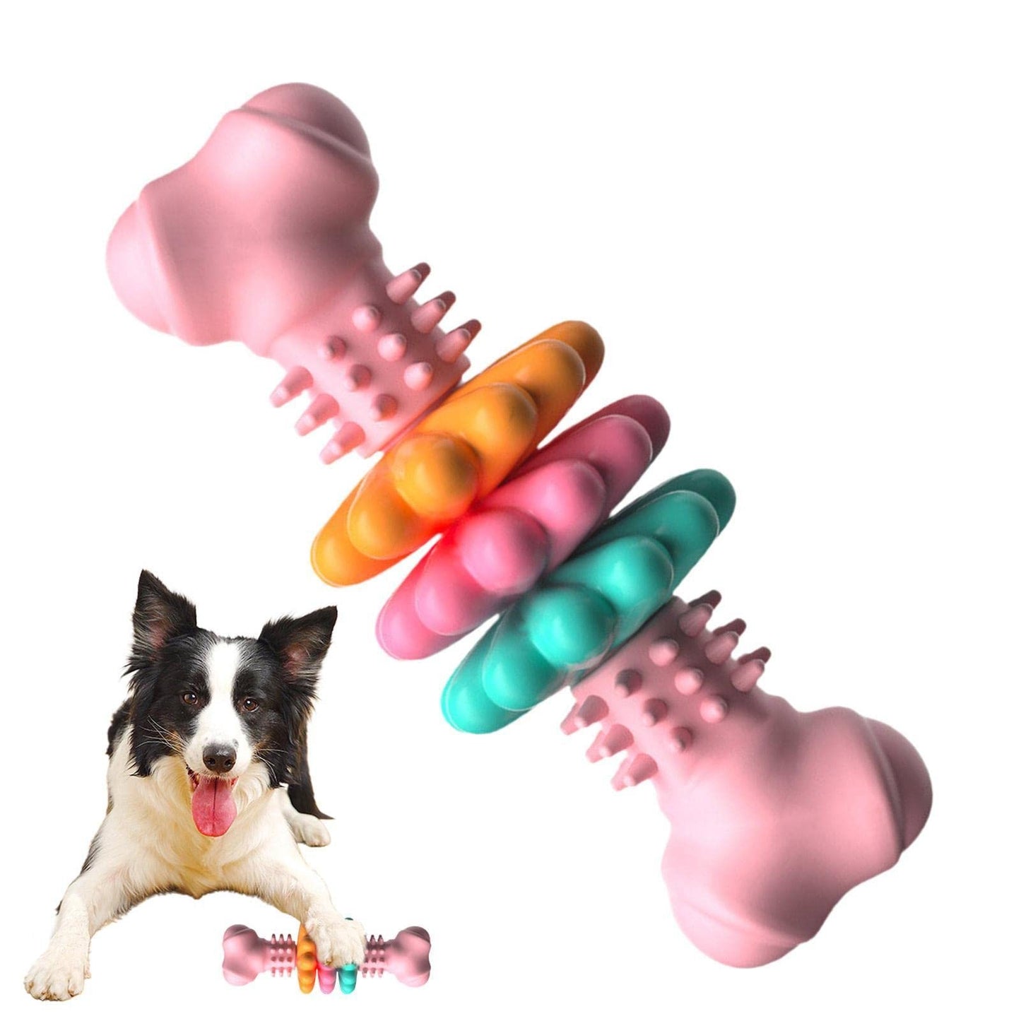 Durable TPR Dog Bone – Chew & Dental Cleaning Toy