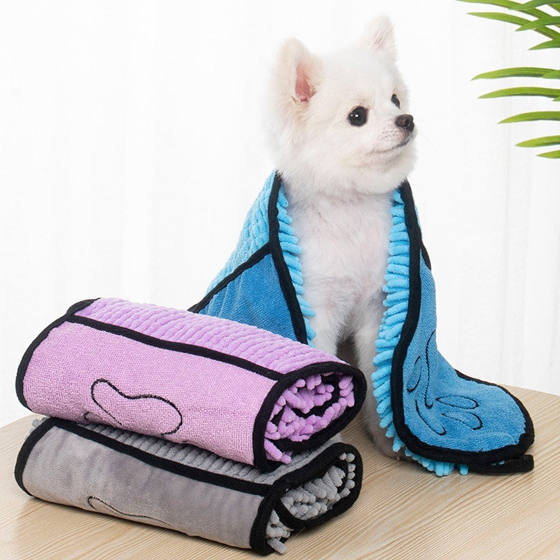 Quick-Dry Microfiber Pet Bath Towel for Dogs & Cats