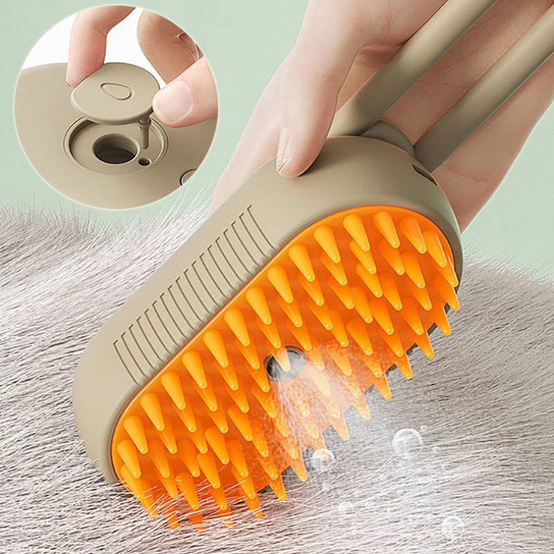 3-in-1 Electric Pet Brush – Steam, Massage & Hair Removal Comb
