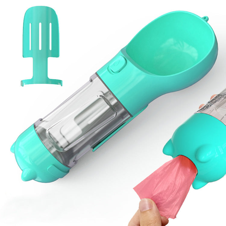 Portable 3-in-1 Dog Water Bottle – Feeder, Bowl & Bag Storage
