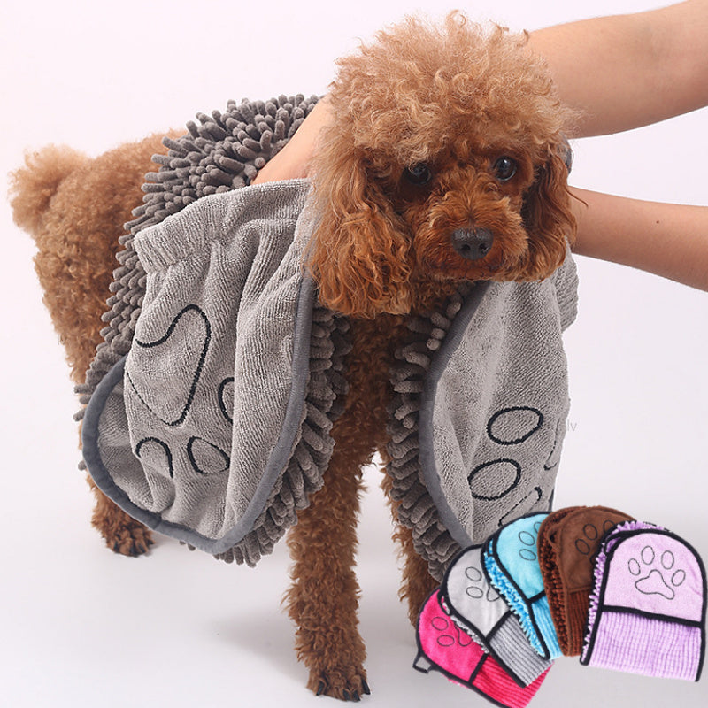 Quick-Dry Microfiber Pet Bath Towel for Dogs & Cats