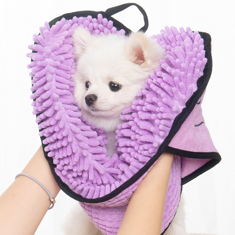 Quick-Dry Microfiber Pet Bath Towel for Dogs & Cats