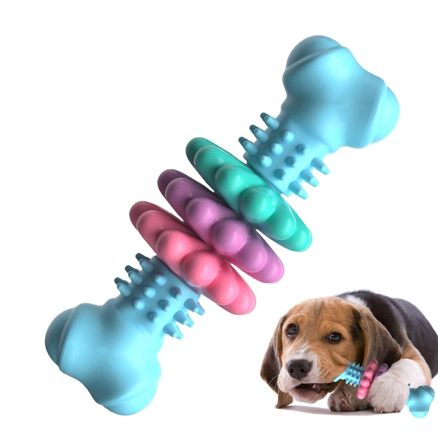 Durable TPR Dog Bone – Chew & Dental Cleaning Toy