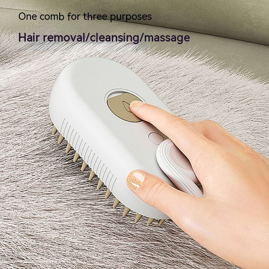 3-in-1 Electric Pet Brush – Steam, Massage & Hair Removal Comb