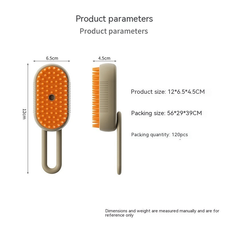 3-in-1 Electric Pet Brush – Steam, Massage & Hair Removal Comb