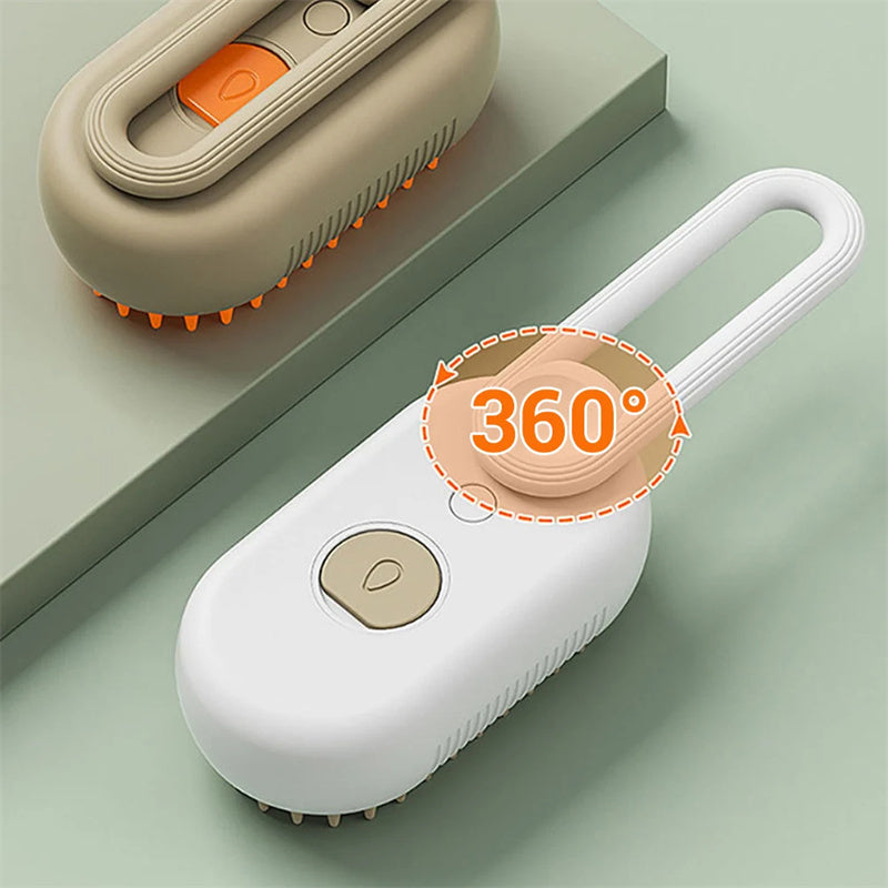 3-in-1 Electric Pet Brush – Steam, Massage & Hair Removal Comb