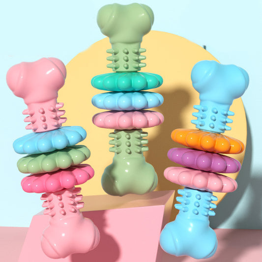 Durable TPR Dog Bone – Chew & Dental Cleaning Toy