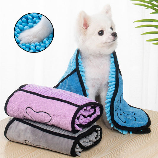 Quick-Dry Microfiber Pet Bath Towel for Dogs & Cats